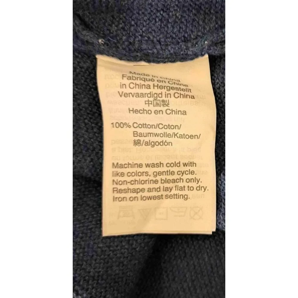 J.crew mens large sweater blue longsleeve pullover cotton classic 4 season